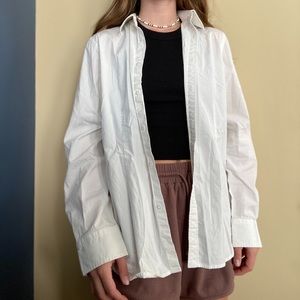 Ralph Lauren White Cotton Button Up